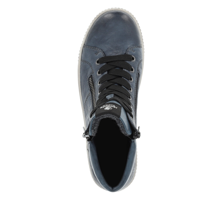 stivali con cerniera blu da donna remonte d0772-14