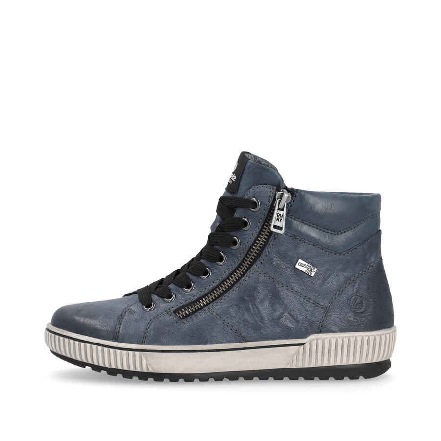stivali con cerniera blu da donna remonte d0772-14