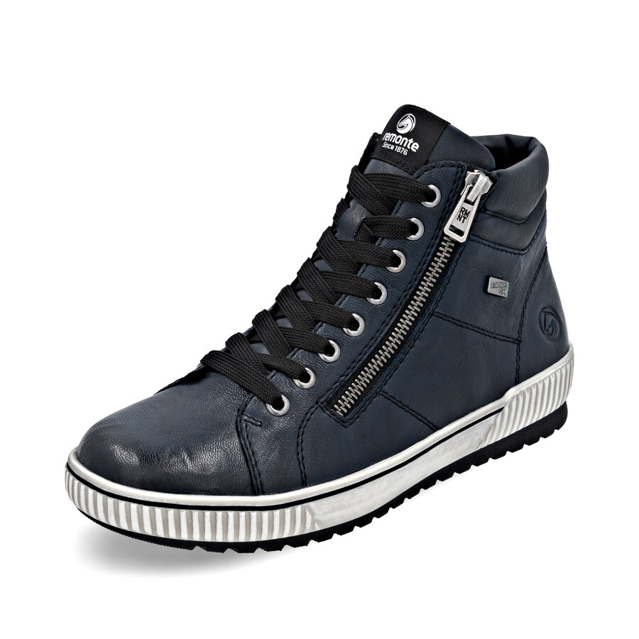 stivali con cerniera blu da donna remonte d0772-15