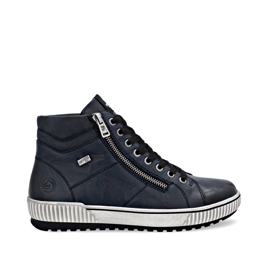 stivali con cerniera blu da donna remonte d0772-15