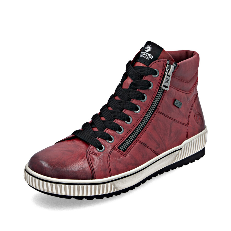 stivali rossi con cerniera da donna remonte d0772-36