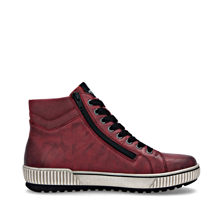 stivali rossi con cerniera da donna remonte d0772-36