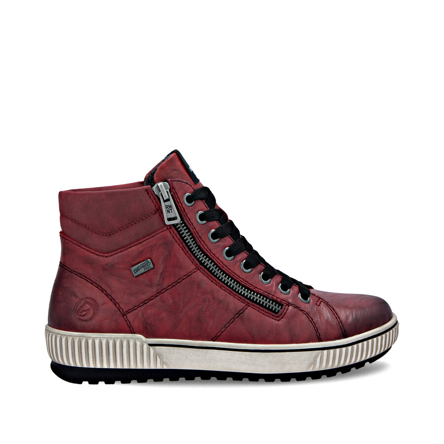 stivali rossi con cerniera da donna remonte d0772-36