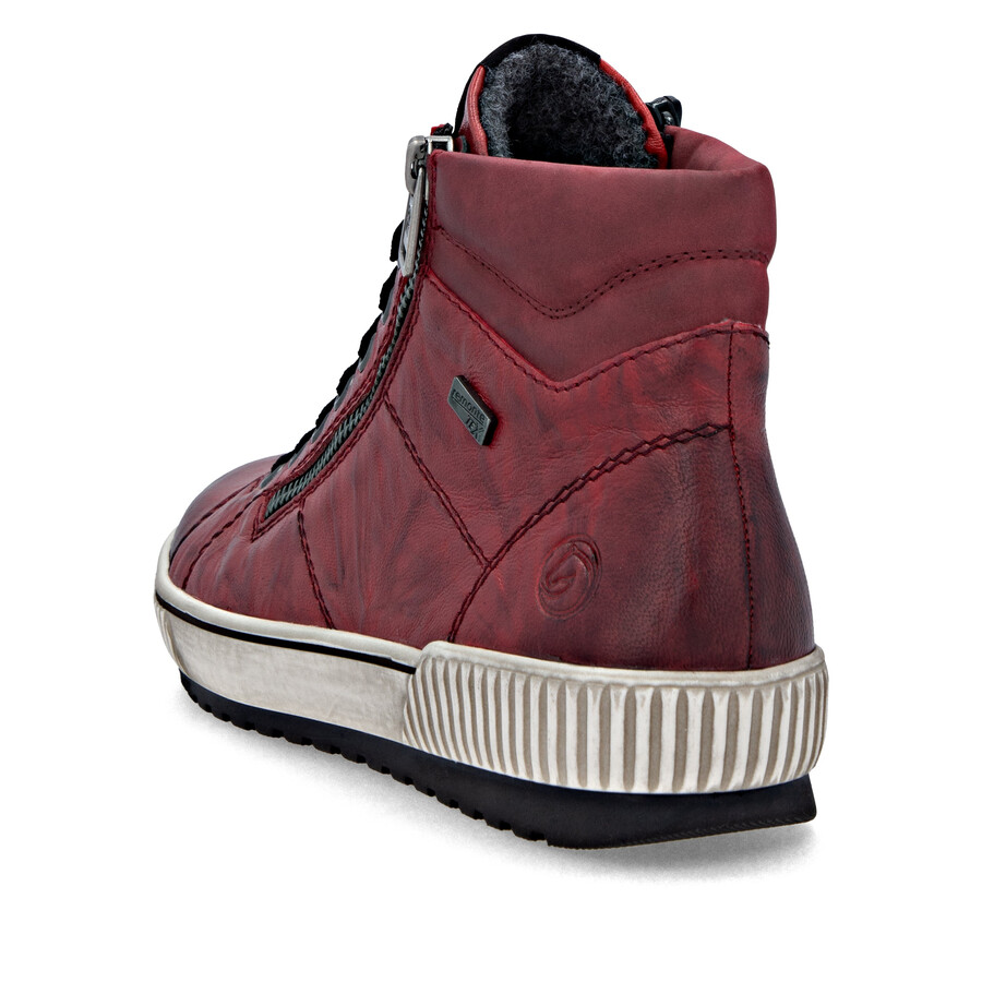 stivali rossi con cerniera da donna remonte d0772-36