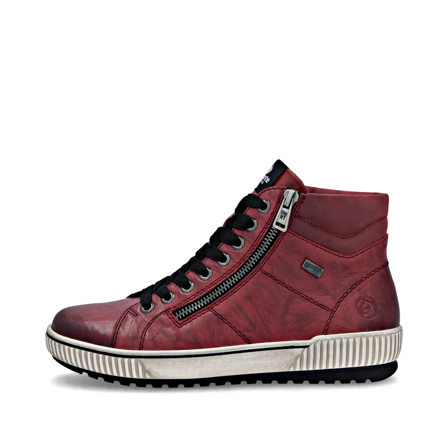 stivali rossi con cerniera da donna remonte d0772-36