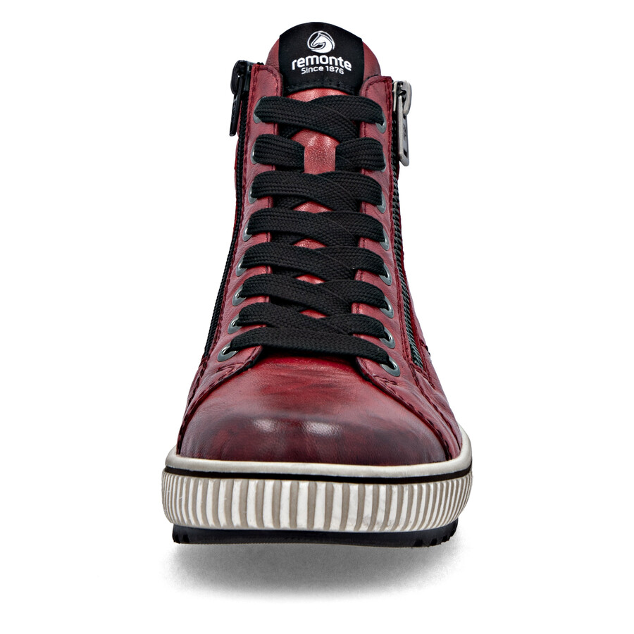 stivali rossi con cerniera da donna remonte d0772-36