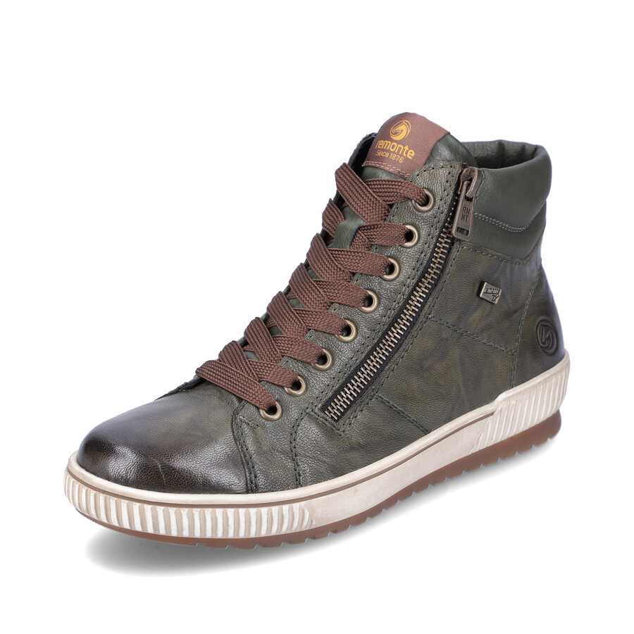 stivali con cerniera verde da donna remonte d0772-52