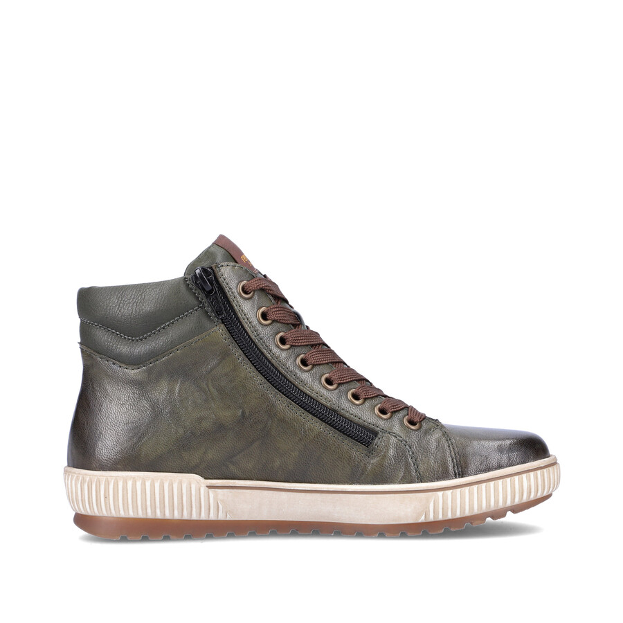 stivali con cerniera verde da donna remonte d0772-52