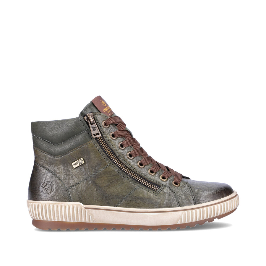 stivali con cerniera verde da donna remonte d0772-52