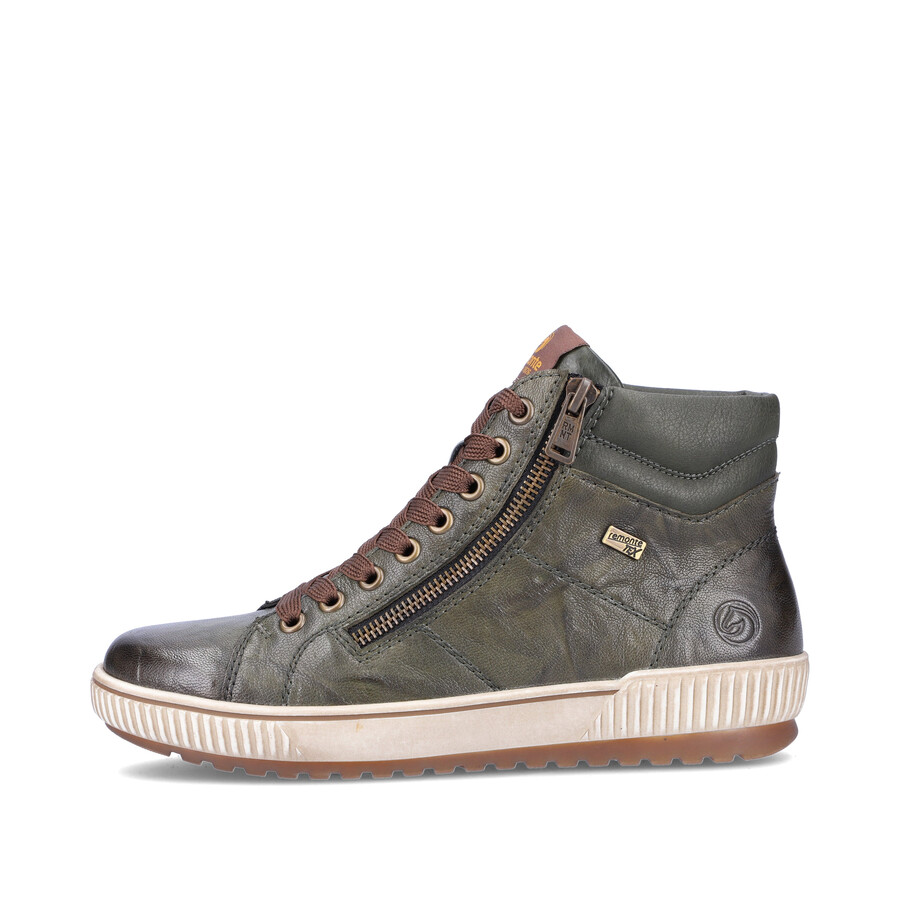 stivali con cerniera verde da donna remonte d0772-52
