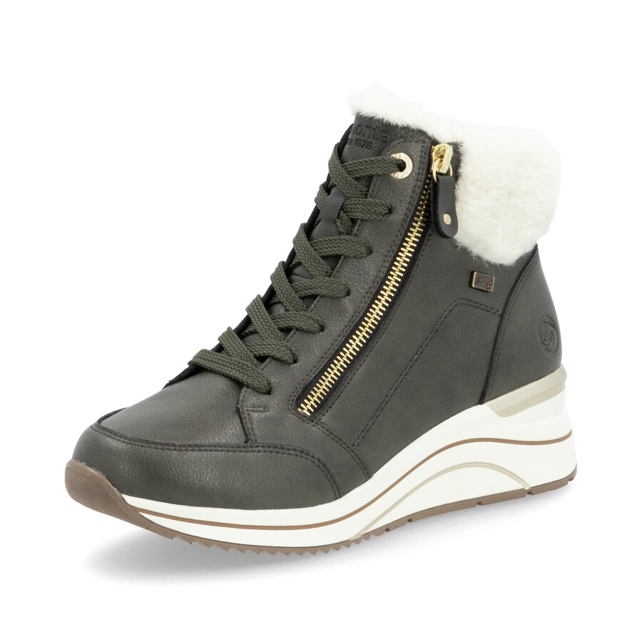 stivali con cerniera verde da donna remonte d0t77-52