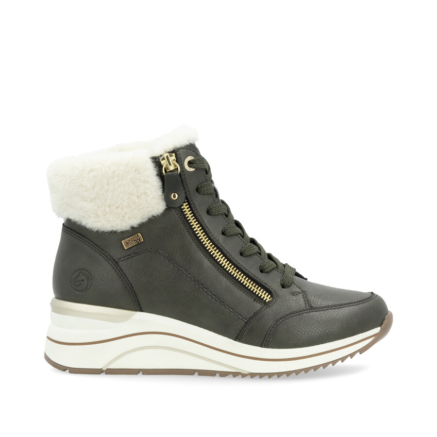 stivali con cerniera verde da donna remonte d0t77-52