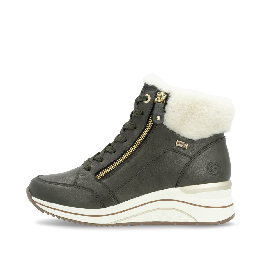 stivali con cerniera verde da donna remonte d0t77-52