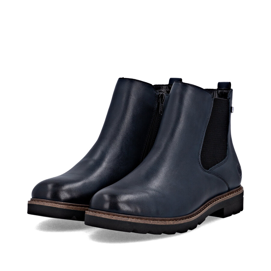 stivali con cerniera blu da donna remonte d2q70-14