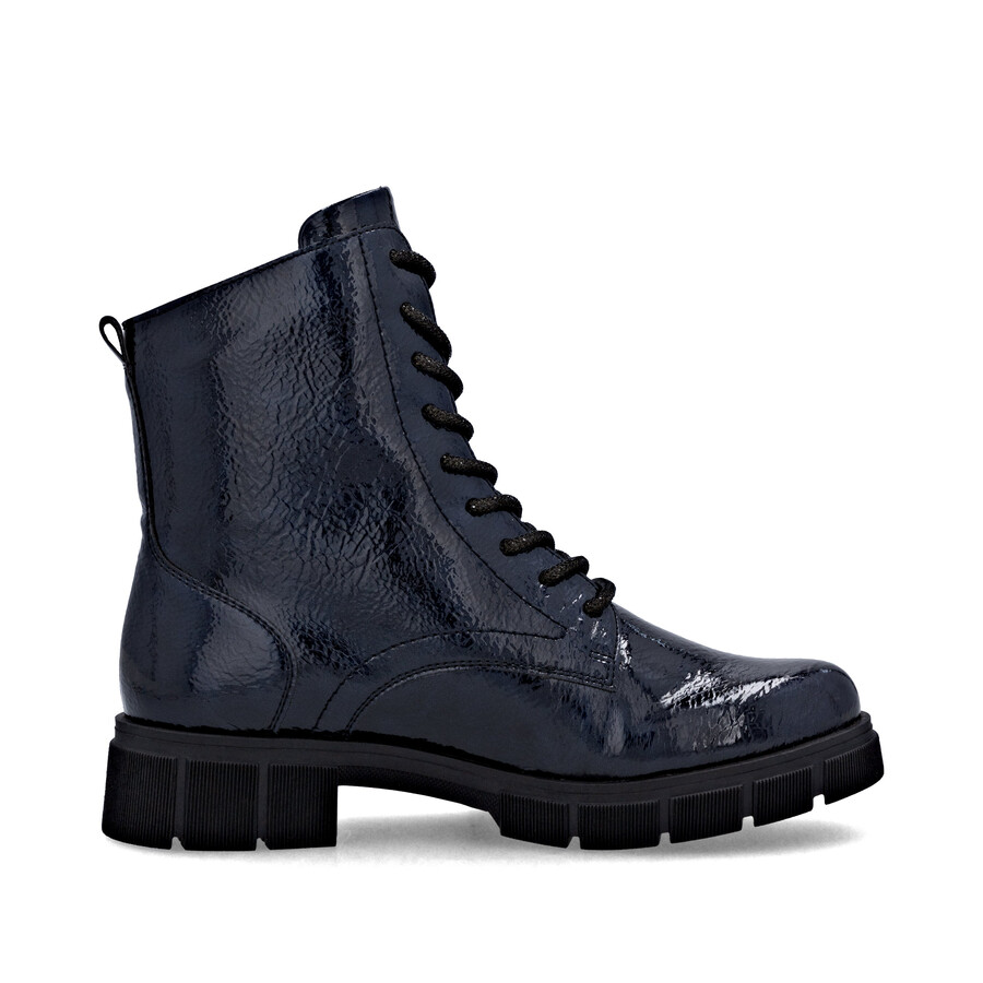 stivali con cerniera blu da donna remonte d2s72-14