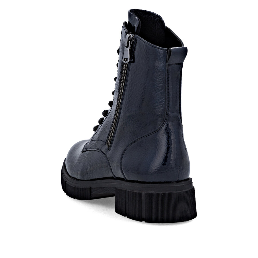 stivali con cerniera blu da donna remonte d2s72-14
