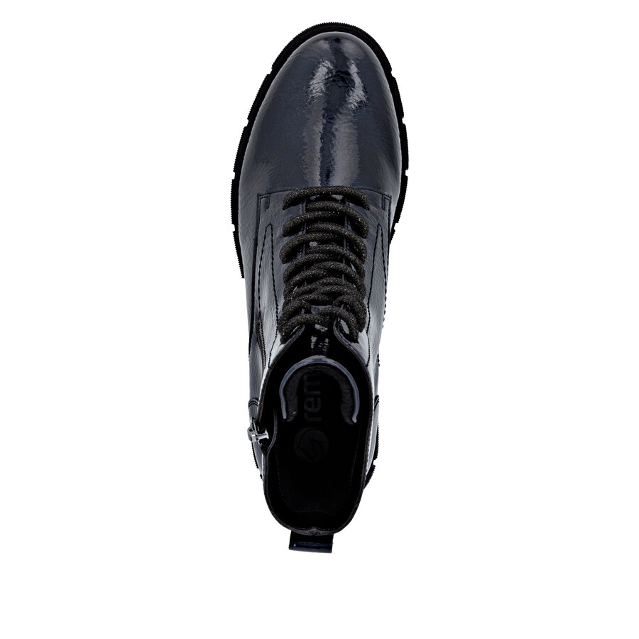 stivali con cerniera blu da donna remonte d2s72-14