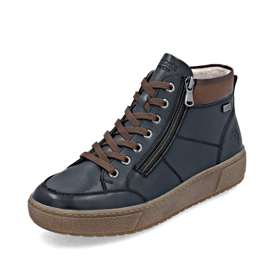 stivali con cerniera blu da donna remonte d2t70-14