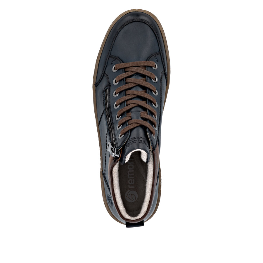 stivali con cerniera blu da donna remonte d2t70-14
