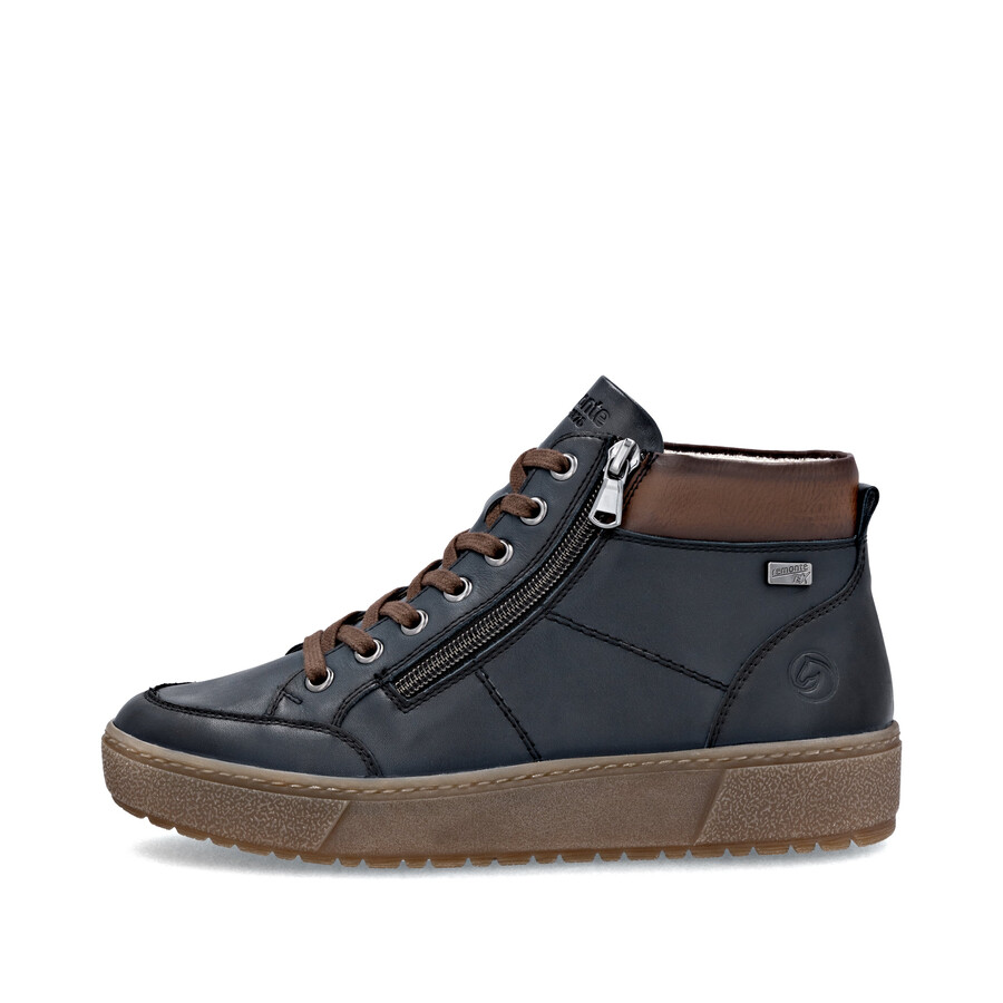 stivali con cerniera blu da donna remonte d2t70-14