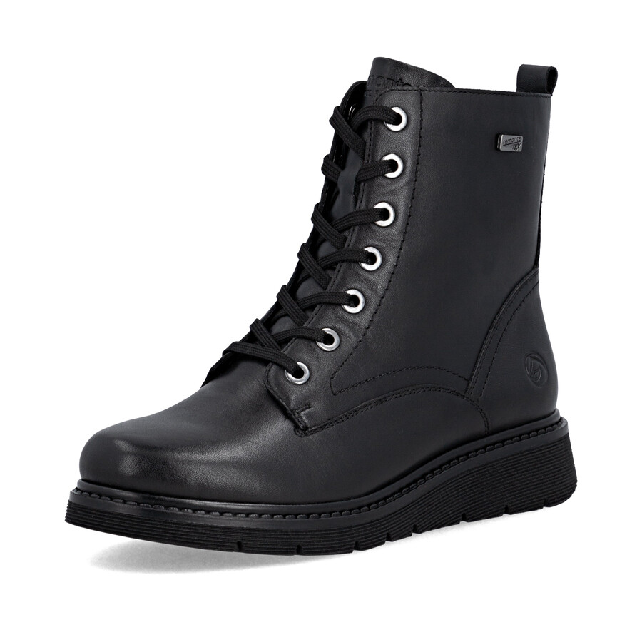 stivali neri con cerniera per donna remonte d3979-00