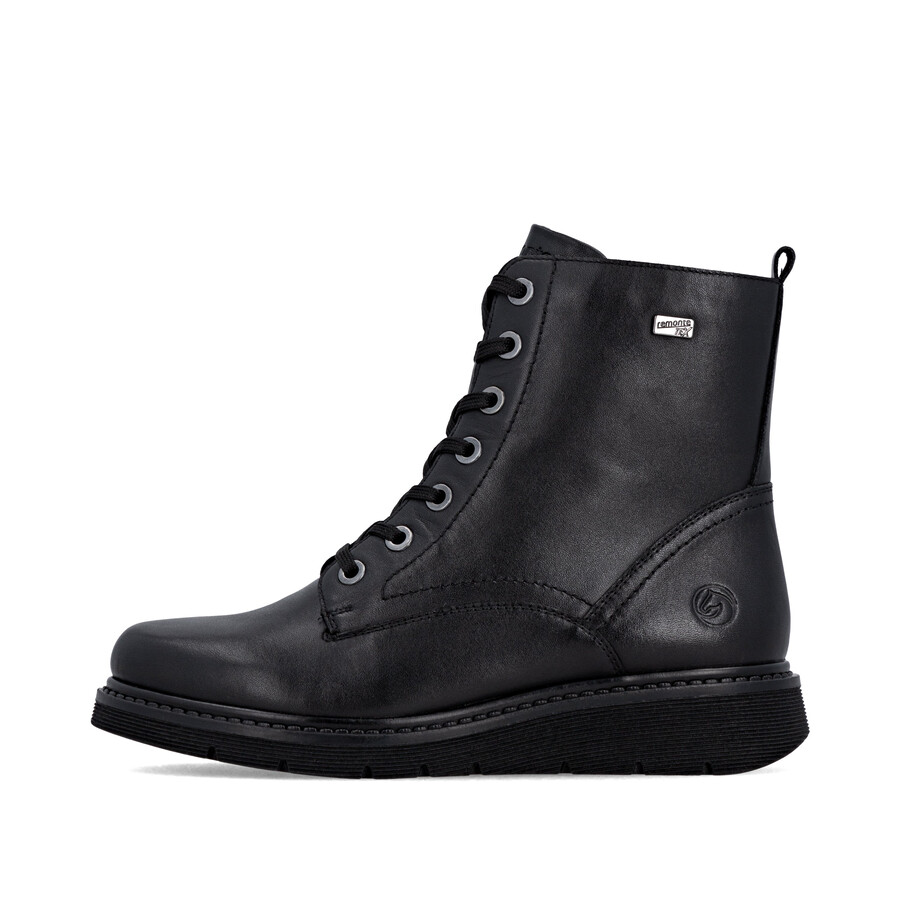 stivali neri con cerniera per donna remonte d3979-00