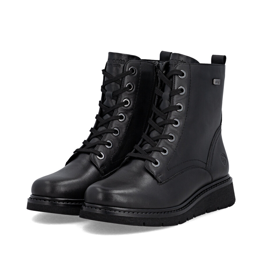 stivali neri con cerniera per donna remonte d3979-00