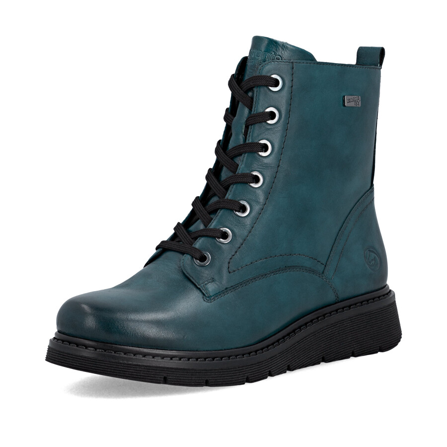 stivali con cerniera blu da donna remonte d3979-12