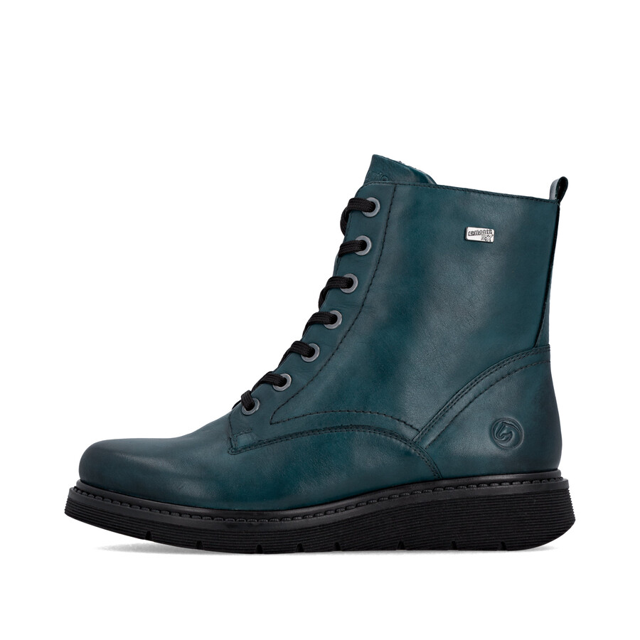 stivali con cerniera blu da donna remonte d3979-12