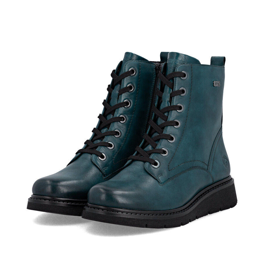 stivali con cerniera blu da donna remonte d3979-12