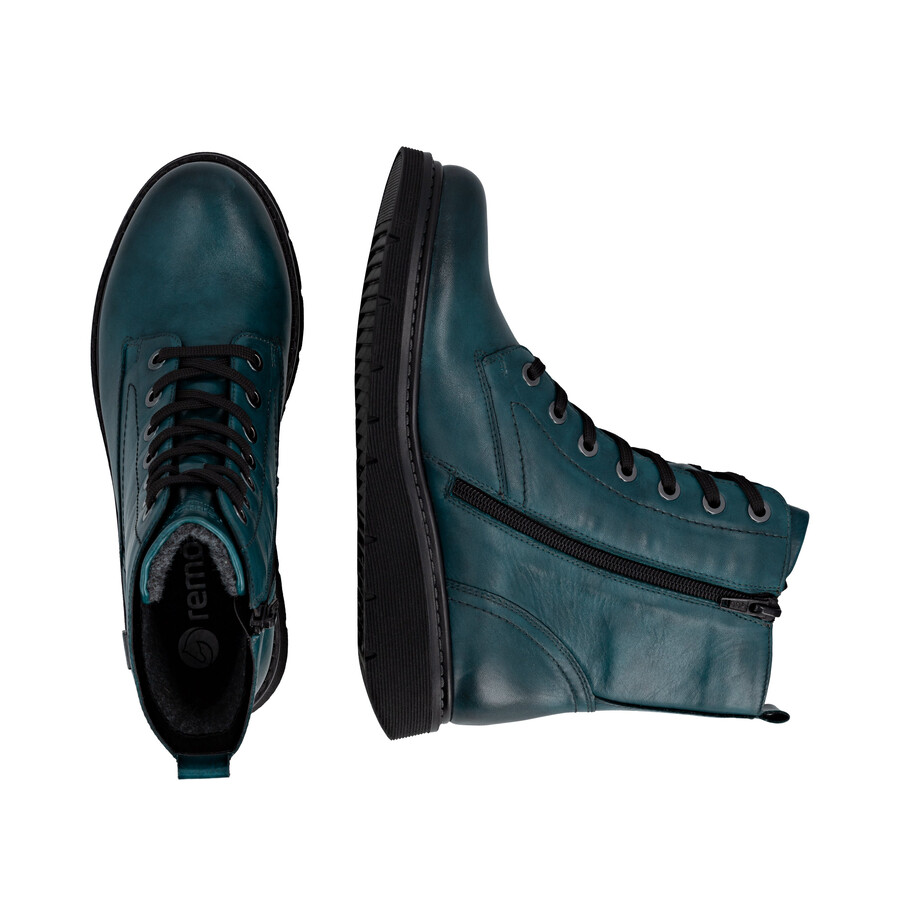 stivali con cerniera blu da donna remonte d3979-12