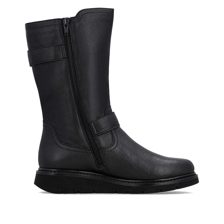 stivali neri con cerniera per donna remonte d3980-00