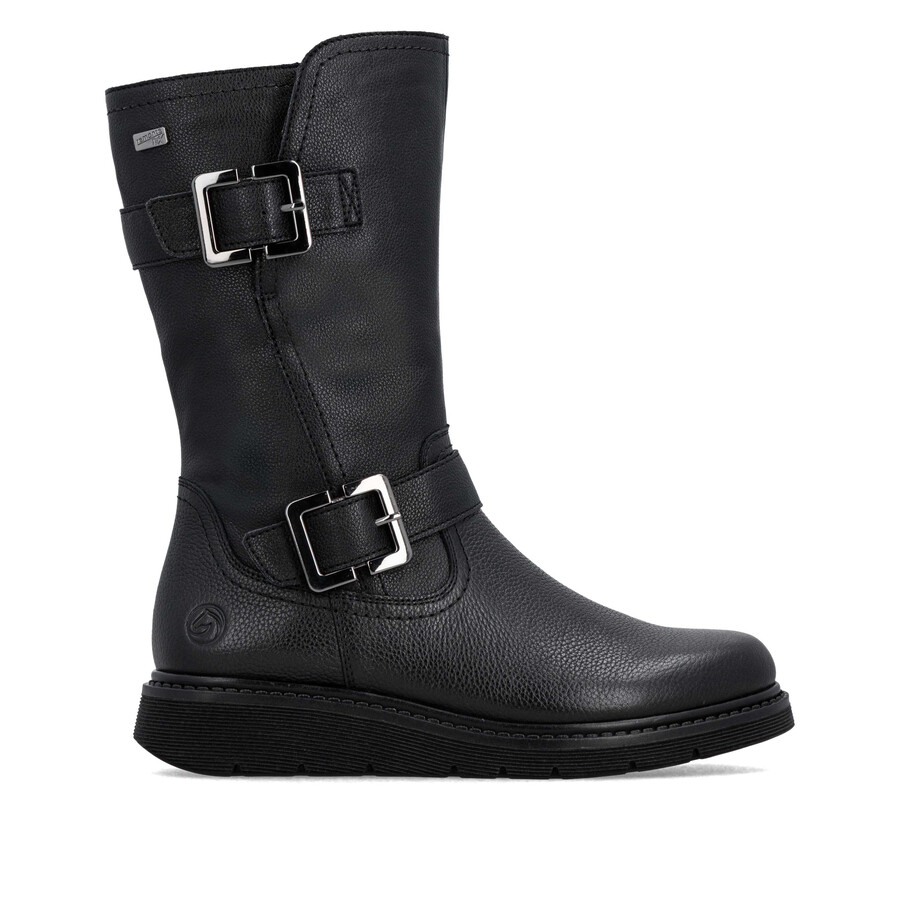 stivali neri con cerniera per donna remonte d3980-00