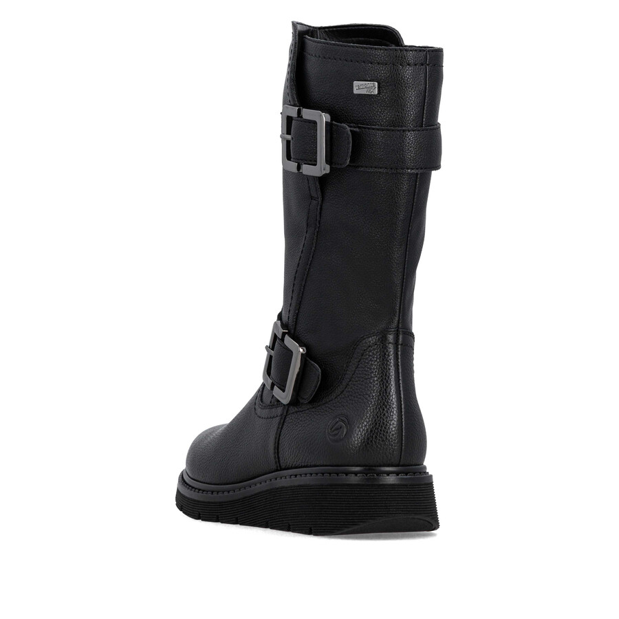 stivali neri con cerniera per donna remonte d3980-00