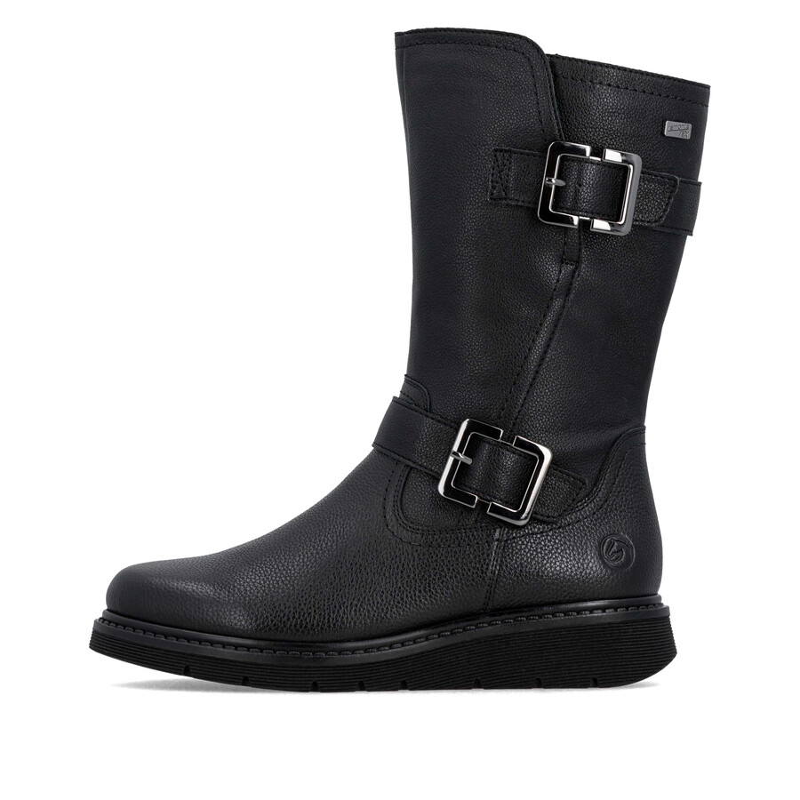 stivali neri con cerniera per donna remonte d3980-00