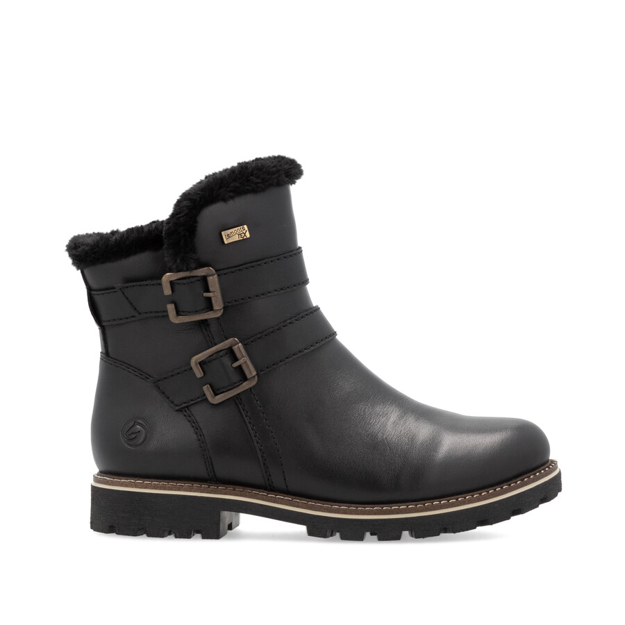 stivali neri con cerniera per donna remonte d8484-00