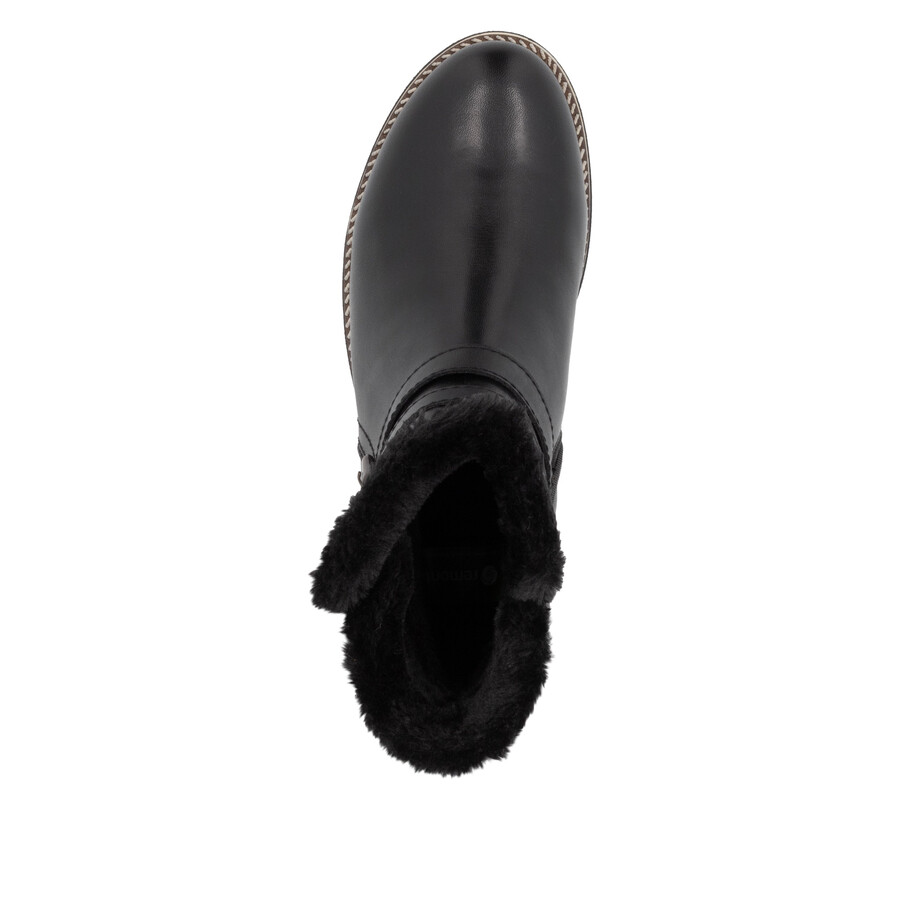 stivali neri con cerniera per donna remonte d8484-00