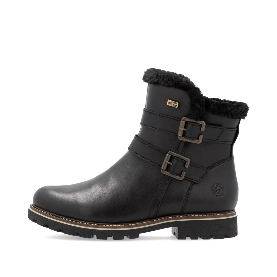 stivali neri con cerniera per donna remonte d8484-00