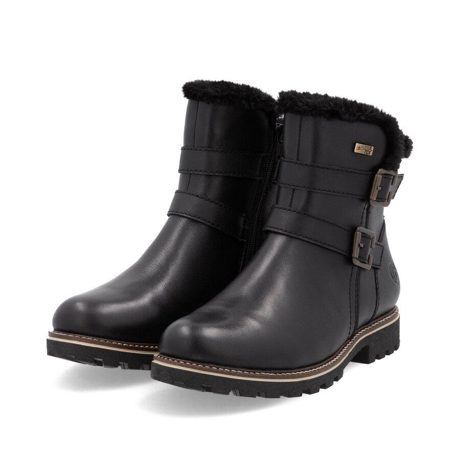 stivali neri con cerniera per donna remonte d8484-00