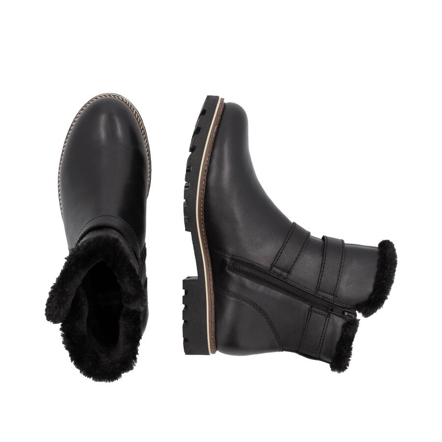 stivali neri con cerniera per donna remonte d8484-00
