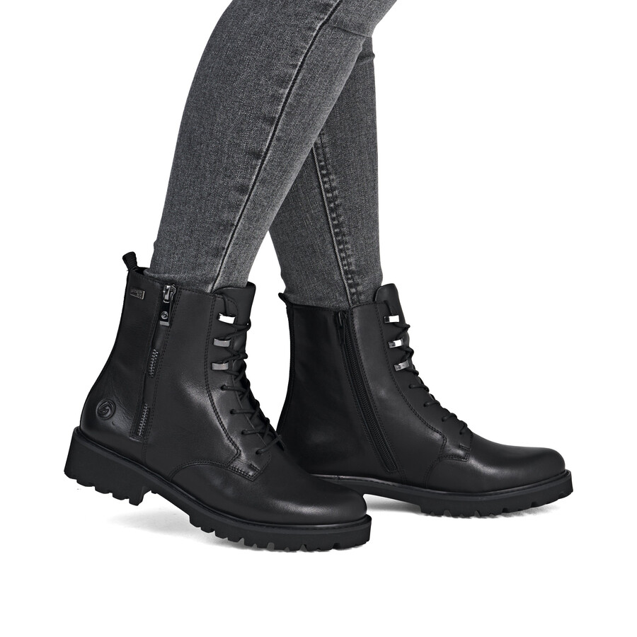 stivali neri con cerniera per donna remonte d8656-00