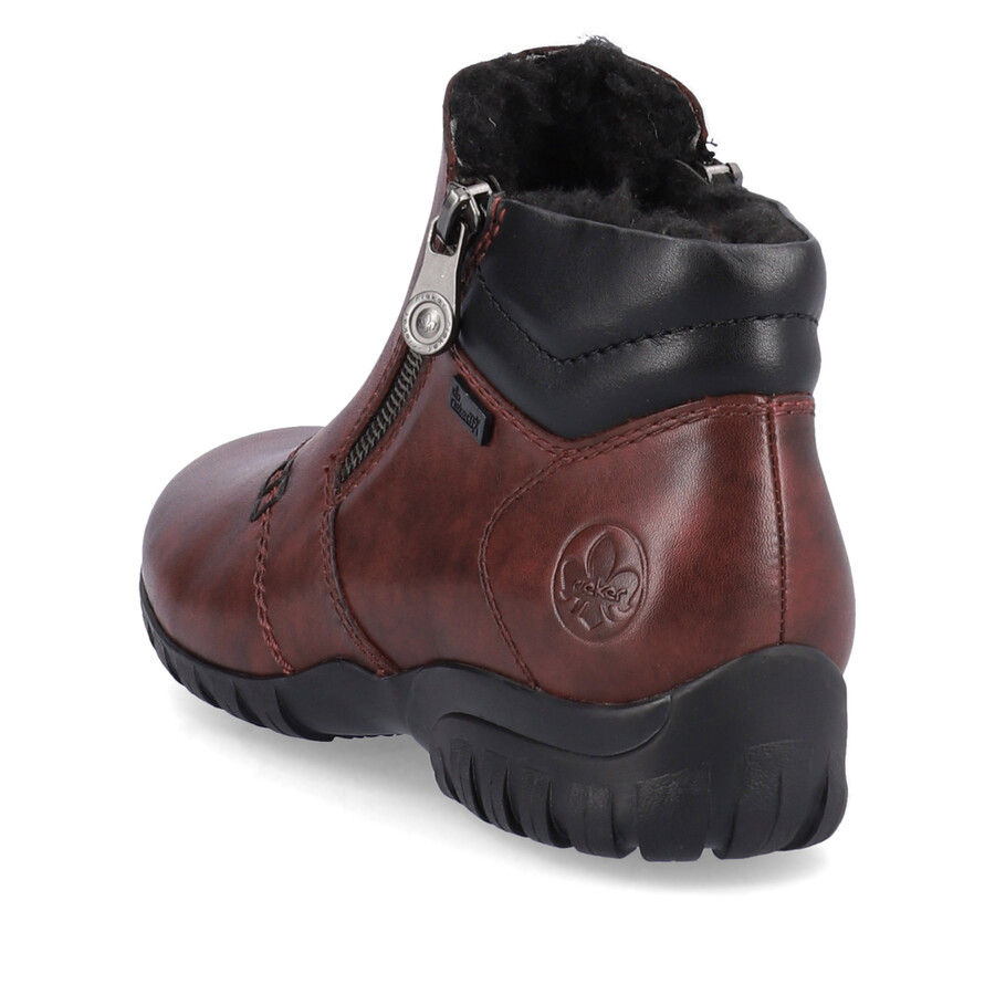stivali rossi con cerniera da donna rieker l4655-35