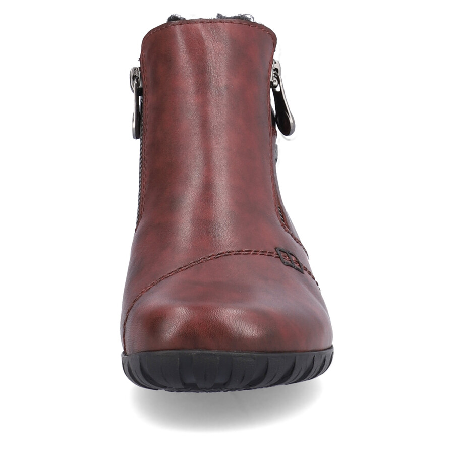 stivali rossi con cerniera da donna rieker l4655-35