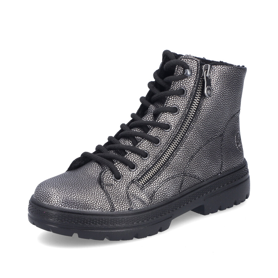 stivali con cerniera argentoplatino da donna rieker n0031-90