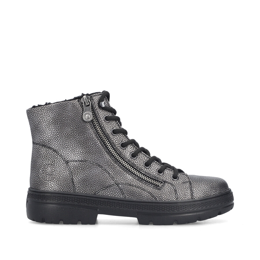stivali con cerniera argentoplatino da donna rieker n0031-90