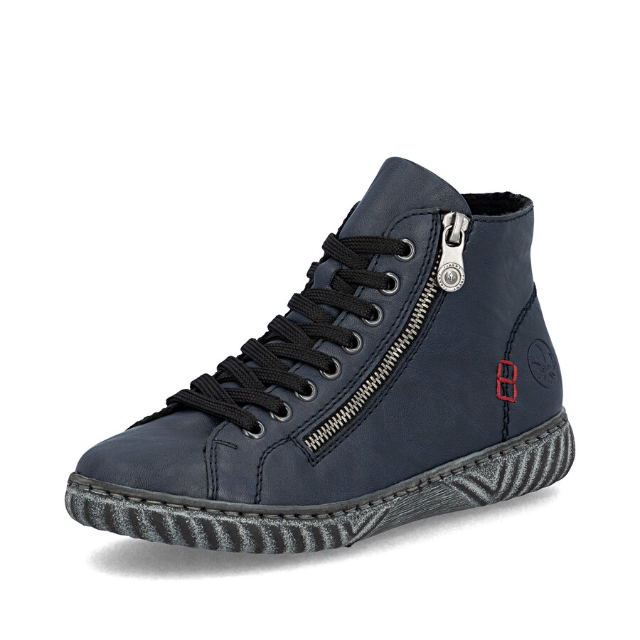 stivali con cerniera blu da donna rieker n0921-14