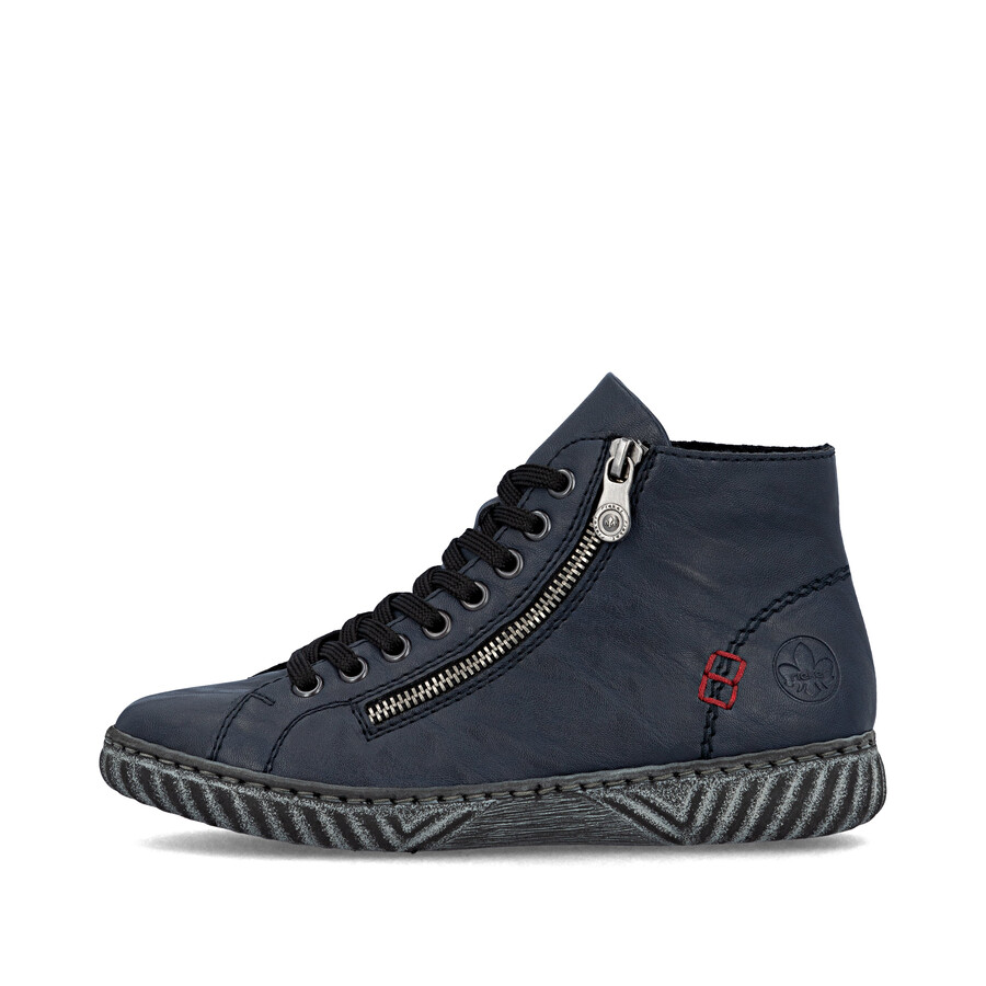 stivali con cerniera blu da donna rieker n0921-14