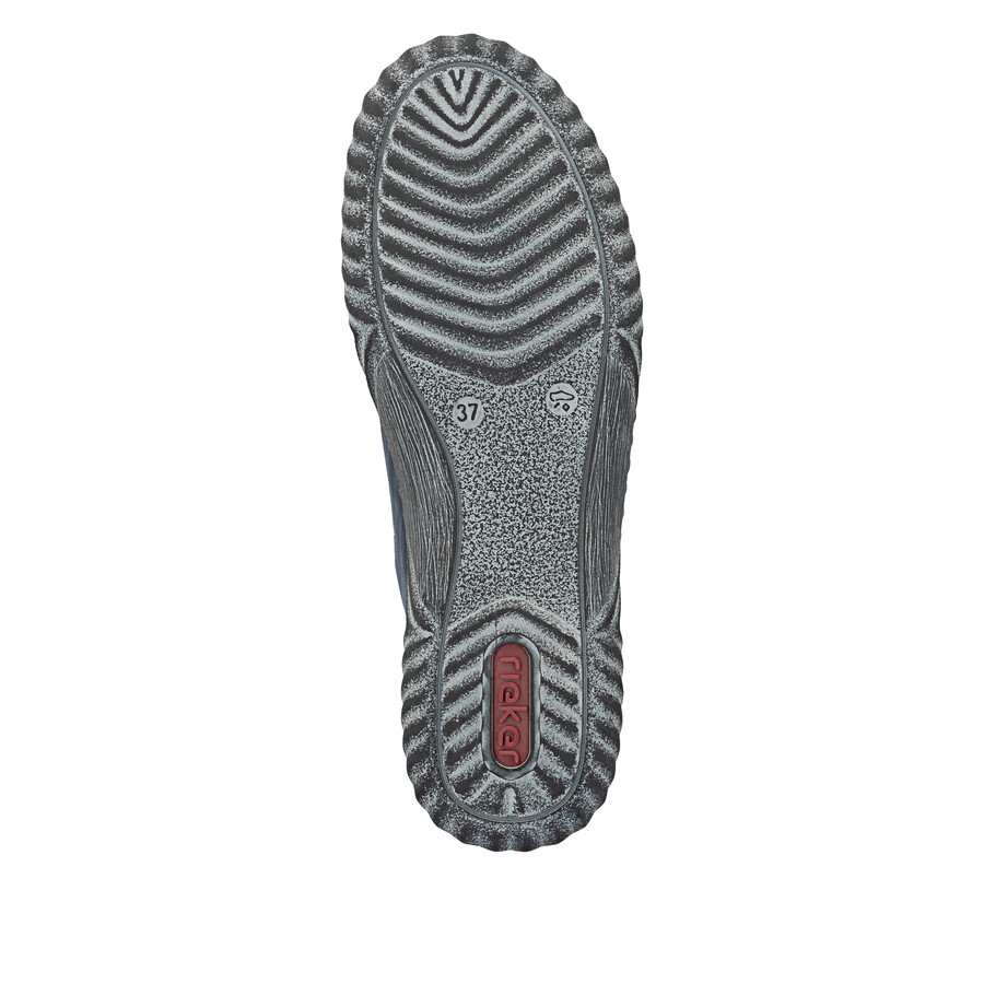 stivali con cerniera blu da donna rieker n0921-14