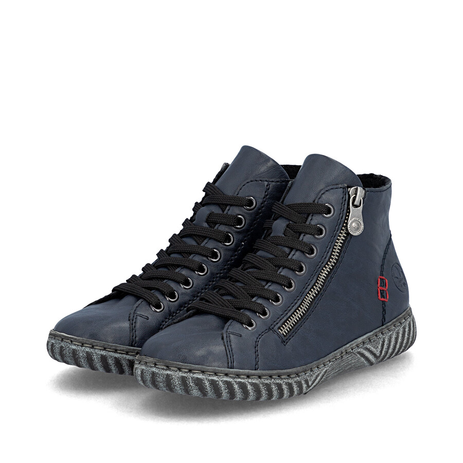 stivali con cerniera blu da donna rieker n0921-14