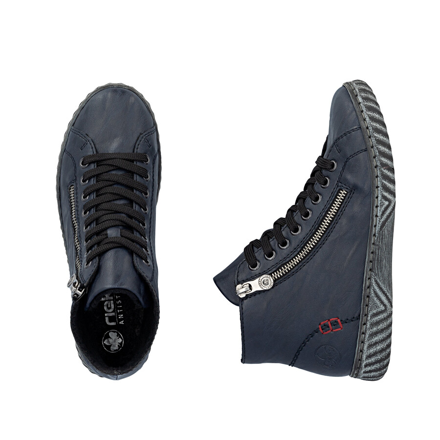 stivali con cerniera blu da donna rieker n0921-14